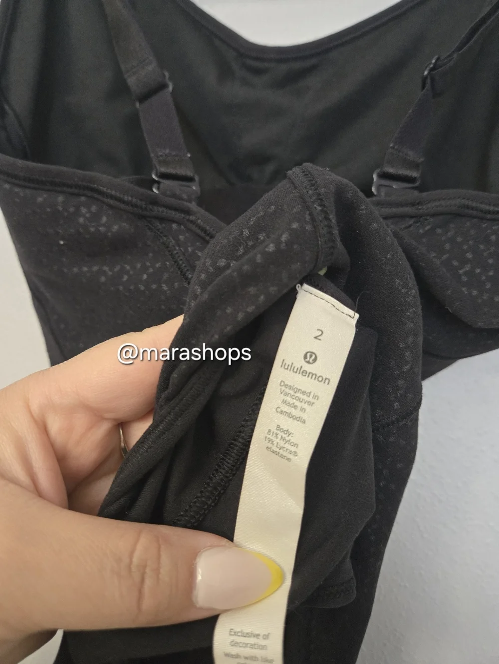 Lululemon The Easy Bodysuit Monochromic Black Emboss
